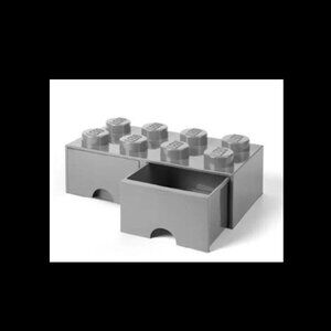 LEGO® Room Copenhagen 8-Stud Stackable Desk Drawer Storage Brick, Gray, 4006